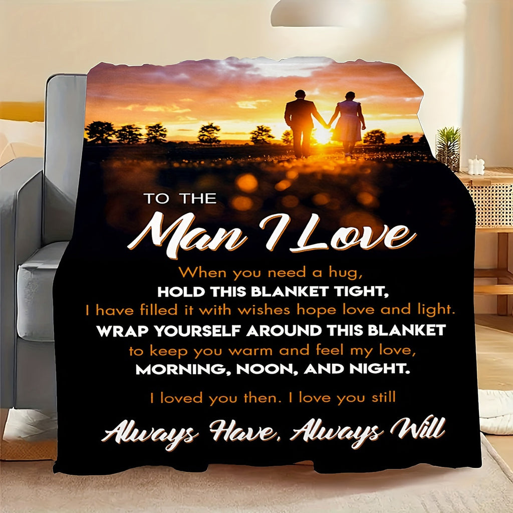 1pc I Love You Husband Blanket, Gifts for Him, Valentines Gifts, Boyfriend Birthday Gifts, Husband Birthday Gifts from Wife Lootquake LLC