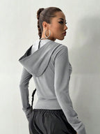 Zip-Up Long Sleeve Hoodie