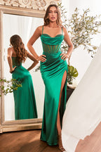 Fitted Corset Gown Purplish Diva