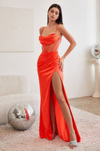 Fitted Corset Gown Purplish Diva