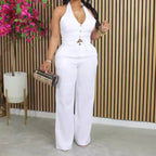Women Elegant Two Piece Set Dashiki African Tracksuit Spring Summer Long Sleeve Vest Top and Pants Set Party Matching Sets Purplish Diva
