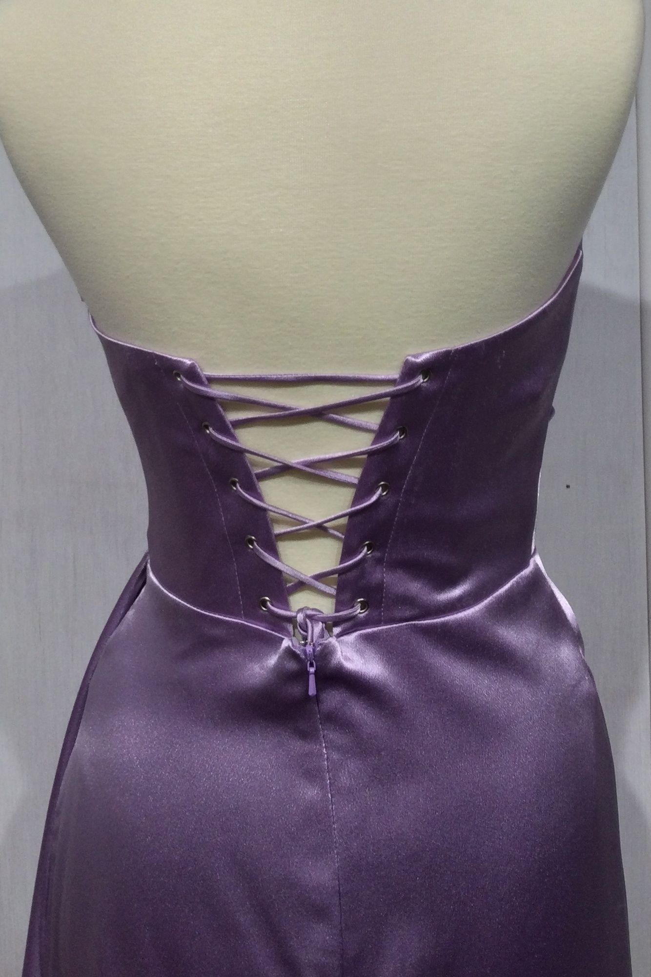 Satin Corset Mermaid Gown Purplish Diva