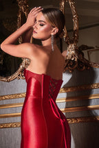 Satin Corset Mermaid Gown Purplish Diva