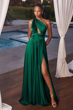Interchangeable Satin A-Line Dress Purplish Diva