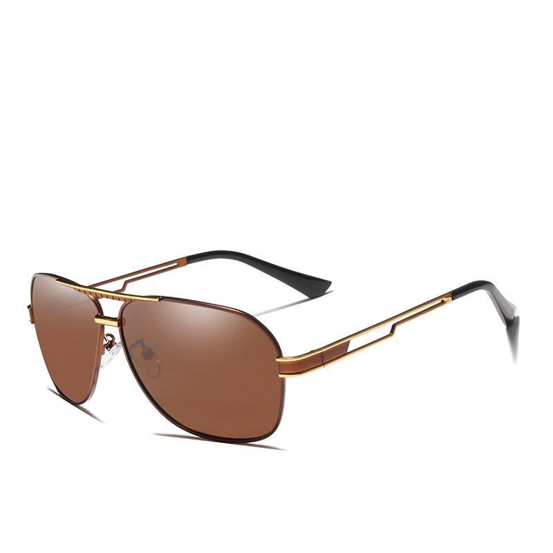 Luxury NEW Model Business  Men Square Polarized Sunglasses Male Eyewear Aviation Alloy Frame With UV400 Protection and High Quality Metal Frame - SJB-DIAMOND ELITES