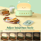 Creative LED Bread Maker Night Light USB Charging Dimming Toast Lamp Bedroom Children Timing Sleeping Lamps Funny Light Pi-Mart
