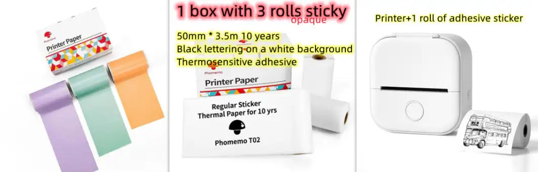 Portable Mini Printer for Students and Hobbyists, Bluetooth Thermal Label Printer - SJB-DIAMOND ELITES