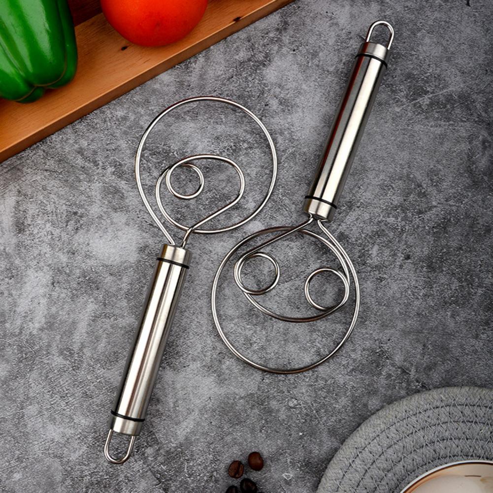 Stainless Steel Danish Flour Binocular Coil Mixer Manual Dough Mixer And Dough Tool Mixing Stick Pi-Mart