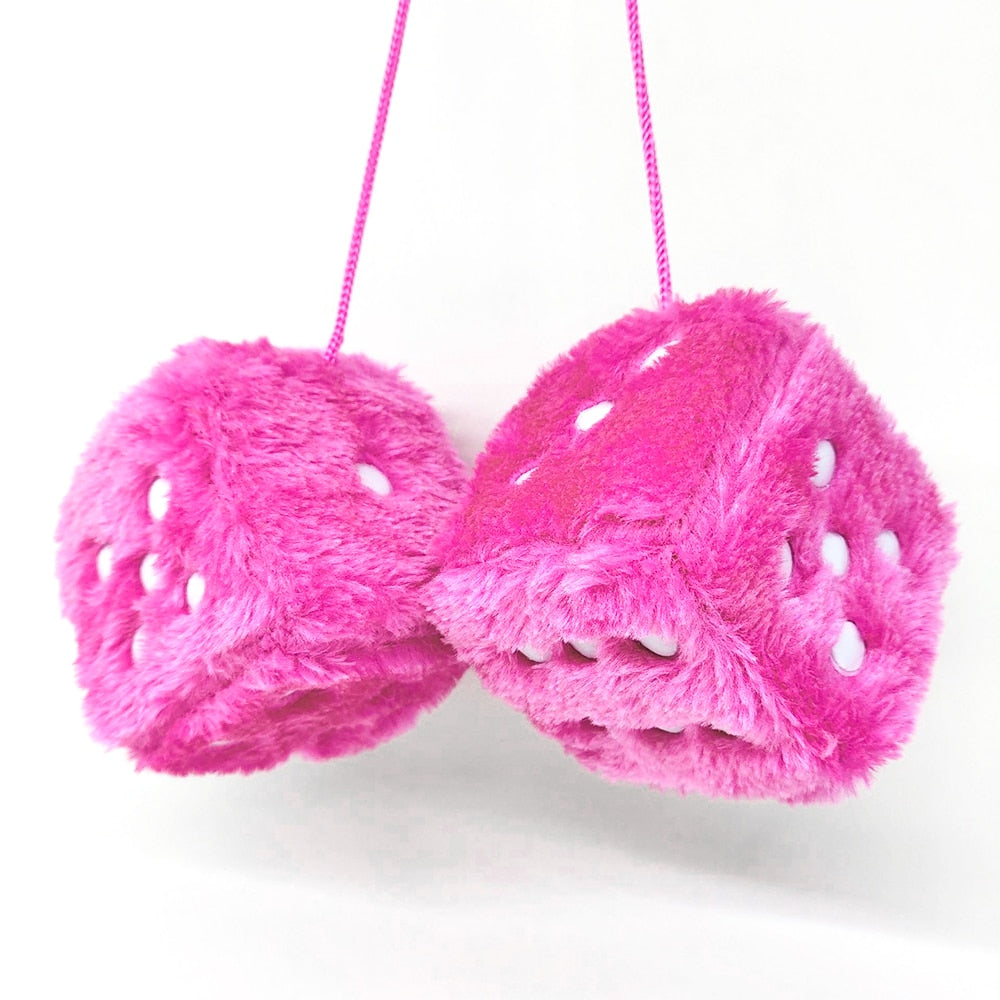 Fuzzy Plush Dice Car Accessory - SJB-DIAMOND ELITES