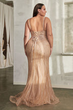 Embellished Mermaid Gown Purplish Diva