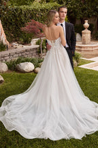 Strapless A-Line Bridal Gown With Gloves Purplish Diva