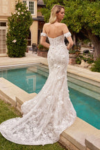 Fit & Flare Bridal Gown With Removable Skirt Purplish Diva
