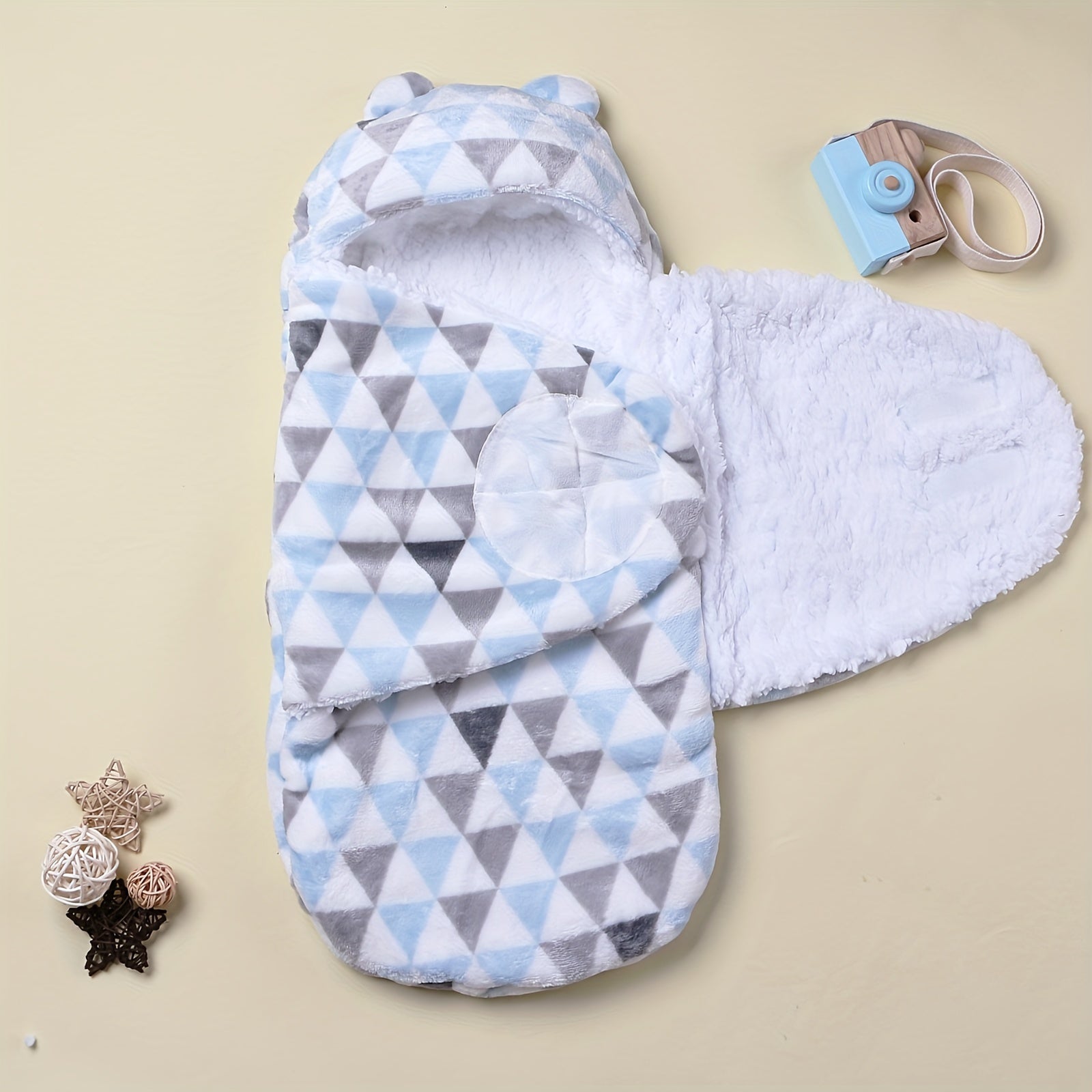 1pc Baby Wrap, Newborn Flannel Thickened Soft Swaddling Blanket Lootquake LLC