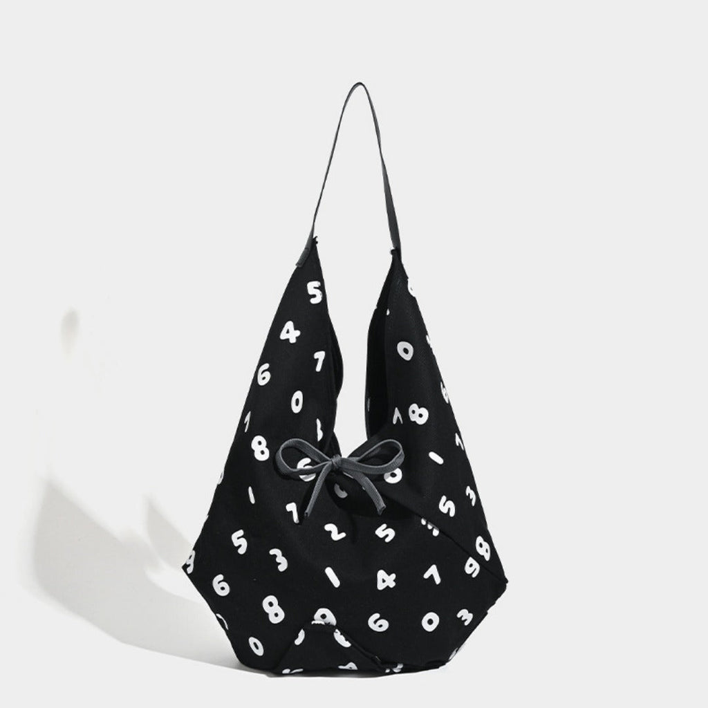 Hobo tote bag, simple digital printed canvas bag, versatile slouchy bag, shoulder bag bag - SJB-DIAMOND ELITES