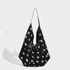 Hobo tote bag, simple digital printed canvas bag, versatile slouchy bag, shoulder bag bag - SJB-DIAMOND ELITES