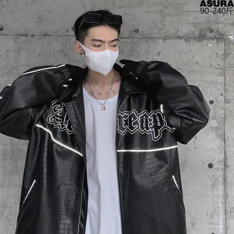 High Street Locomotive PU Snake Skin Pattern Overalls