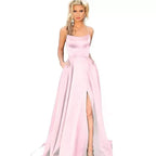 Solid Color Long Slimming And Shoulder Hollow Girlfriends Fashion Bridesmaid Party Dress - SJB-DIAMOND ELITES