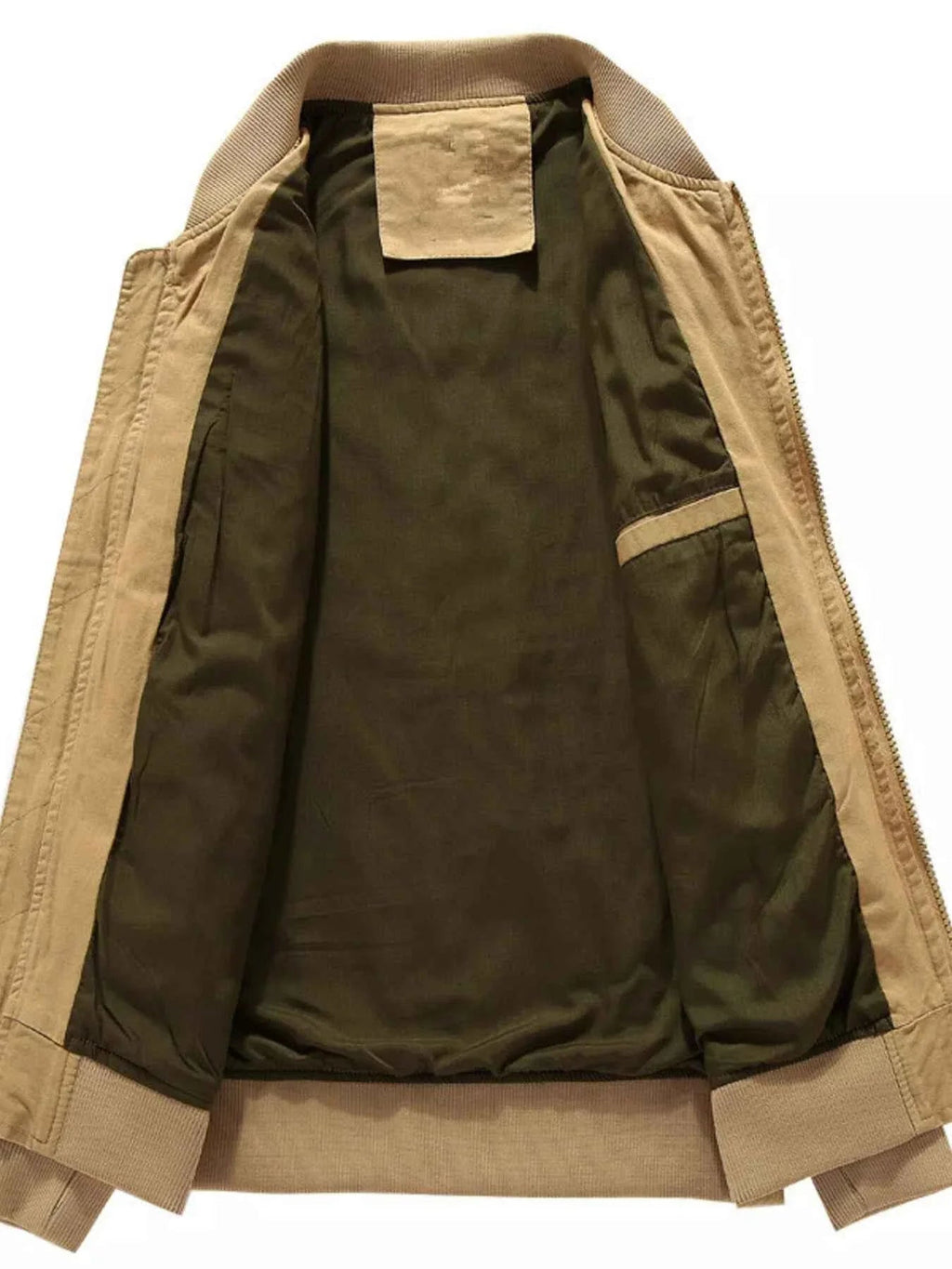 Men's Plus Size Zip  Up Embroidered Bomber Jacket THRIXINE