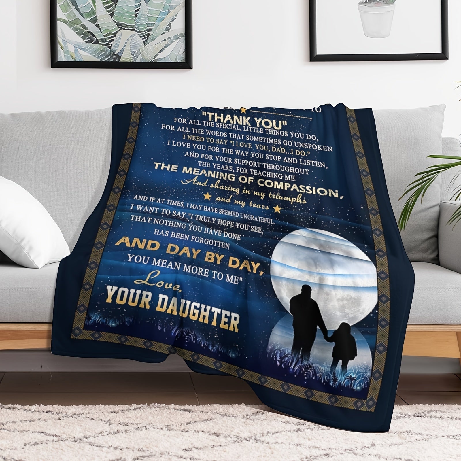 Gifts Of Blanket For Dad, Gifts From Daughter - Best Dad Ever Gifts - Idea Gift For Dad, Funny Birthday Gifts, Gifts For Daddy, Gifts For Dad Who Wants Nothing - Father's Day Gifts Of Blankets
