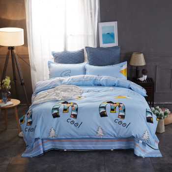 New Quilt Cover Simple Bed Sheet Cartoon Supplies Four-piece Set Pi-Mart