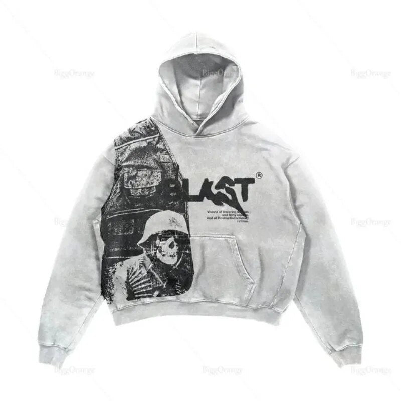 Punk Wind Ninja Printed Hoodies Pi-Mart