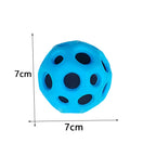 Hole Ball Soft Bouncy Ball Anti-fall Moon Shape Porous Bouncy Ball Kids Indoor Outdoor Toy Ergonomic Design Pi-Mart