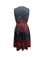 Ladies' V-neck Heart-shaped Printed Casual Off Shoulder Dress - SJB-DIAMOND ELITES