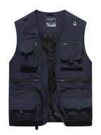 MegaFit Men's Quick-Dry Multi-Pocket Mesh Vest THRIXINE