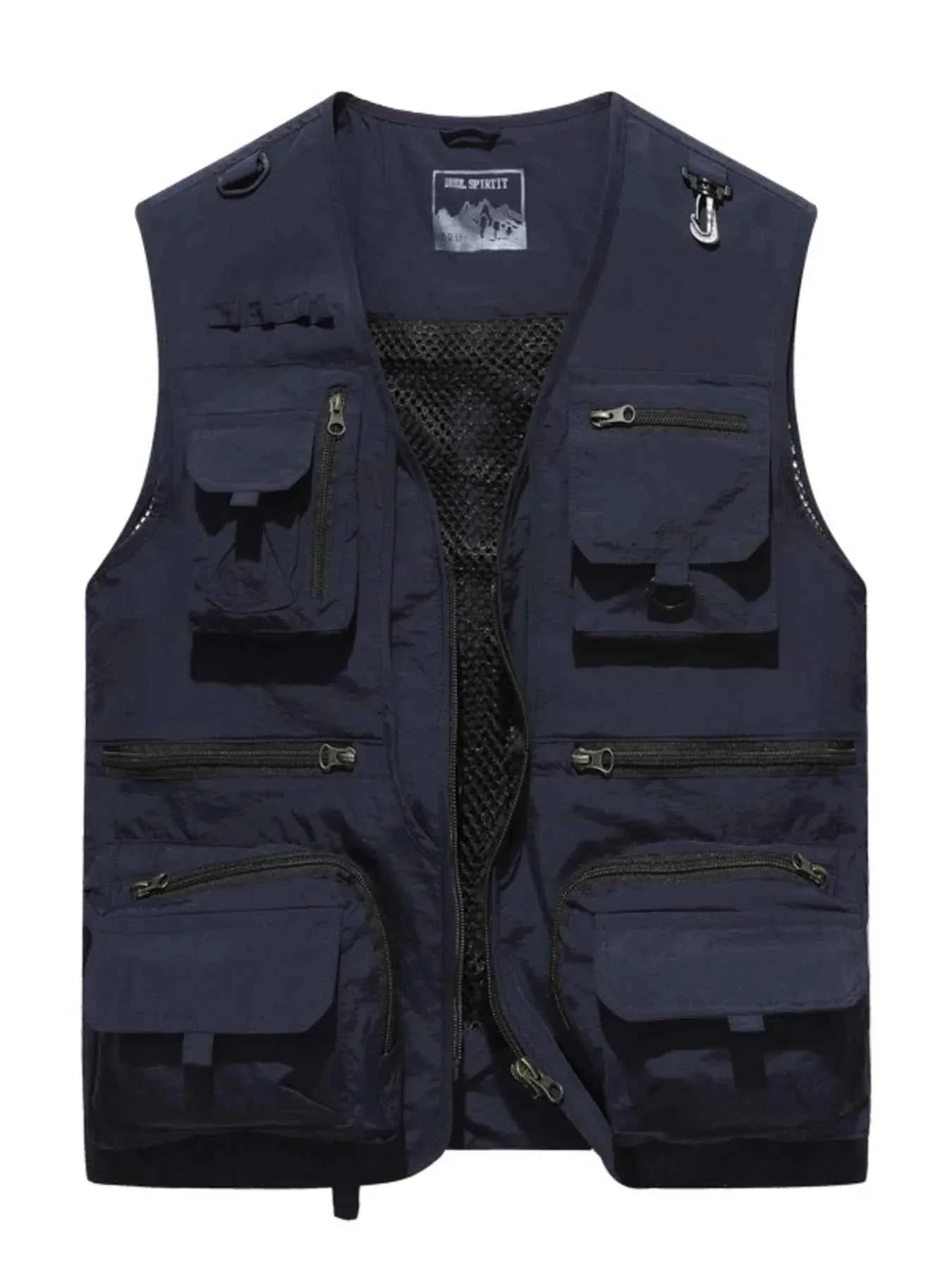 MegaFit Men's Quick-Dry Multi-Pocket Mesh Vest THRIXINE