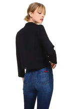 Solid Button Down Tie Front Blouse | Femstylo - SJB-DIAMOND ELITES