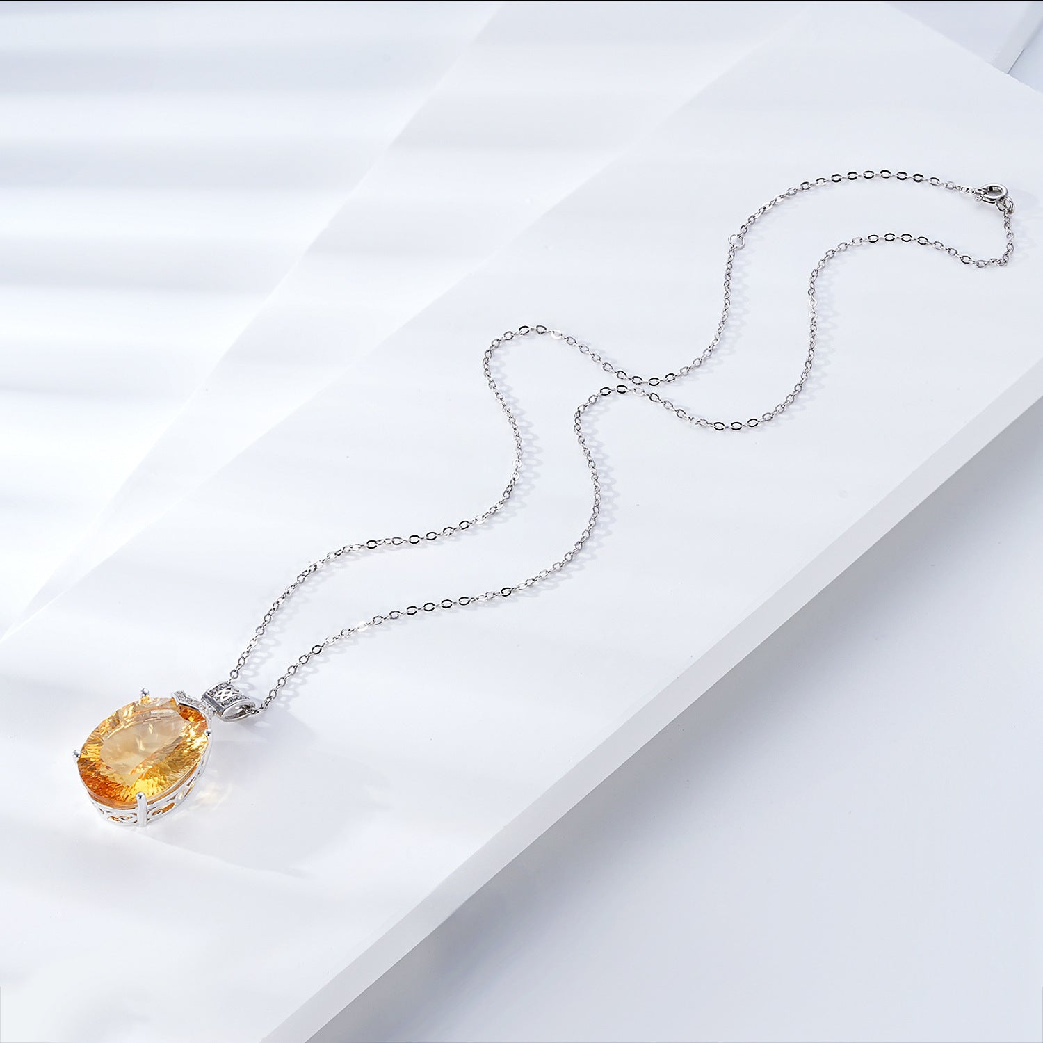 Elegant Natural Citrine Pendant Light Luxury Pi-Mart