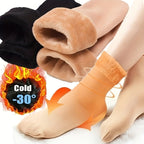 4 Pairs Snow Socks With Plush Lined, Thickened Warm Floor Socks, Winter Cold Cold Warm Socks Lootquake LLC