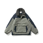 Color-blocking Pocket Pullover Cotton American Retro Men's Cotton Coat Pi-Mart