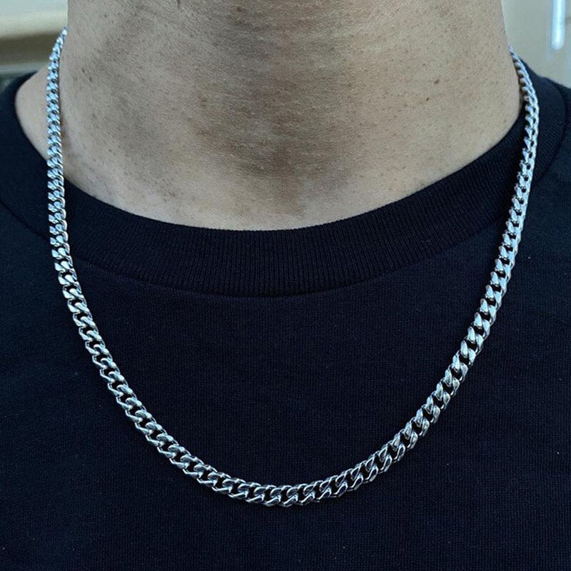 Paper Clip Chain Men Necklace Pi-Mart