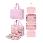 Travel toilet bag, with jewelry storage bag, hanging toilet bag, fluffy cosmetic bag, storage bag travel bag, makeup bag with compartments, - SJB-DIAMOND ELITES