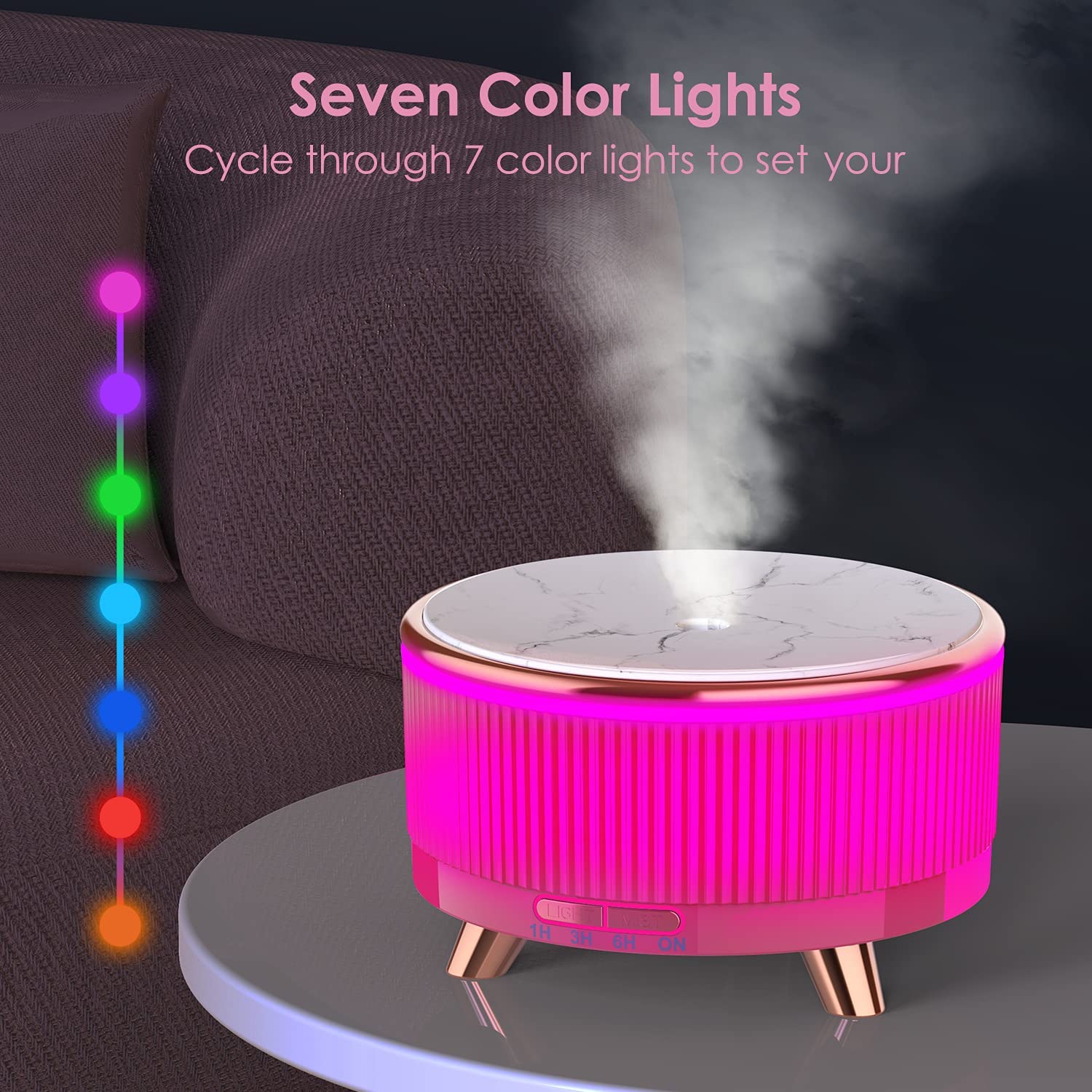 Ultrasonic Mist Sprayer with LED Night Lamp Pi-Mart