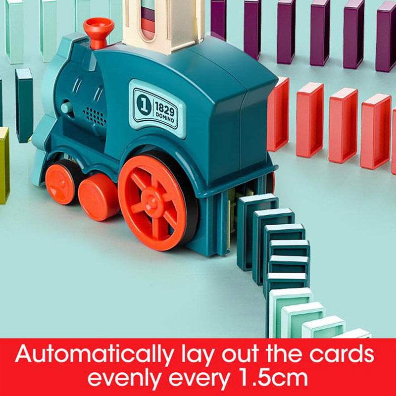 Domino Train Toys Baby Toys Car Puzzle Automatic Release Licensing Electric Building Blocks Train Toy Pi-Mart