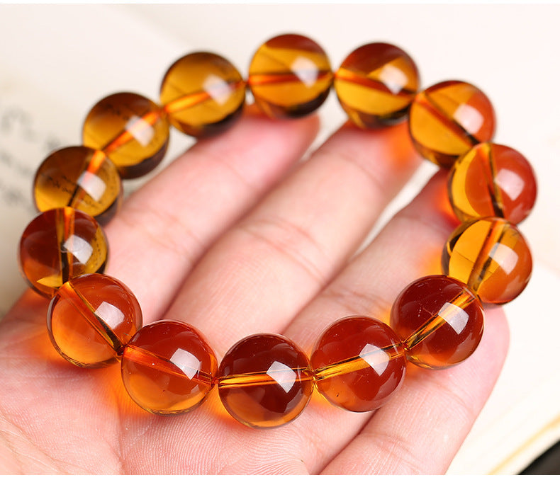 Female Kumquat Yellow Pixiu Natural Crystal Bracelet For Men And Women Pi-Mart
