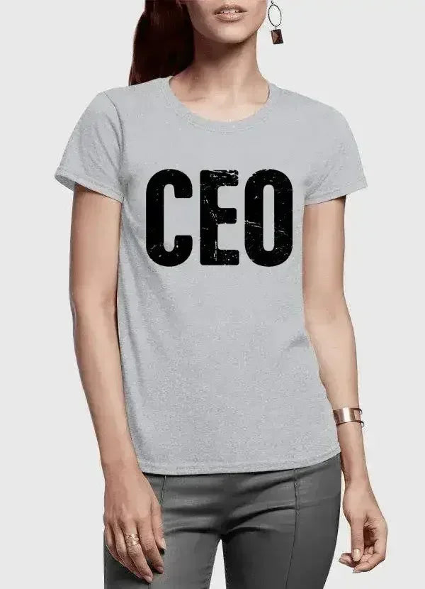 CEO Half Sleeves Women T-shirt - SJB-DIAMOND ELITES