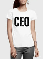 CEO Half Sleeves Women T-shirt - SJB-DIAMOND ELITES