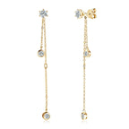 Certified Moissanite Tassel Stud Earrings 925 Sterling Silver Chain Pendant BandsCo Straps