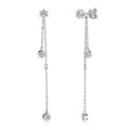 Certified Moissanite Tassel Stud Earrings 925 Sterling Silver Chain Pendant BandsCo Straps