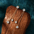 Certified Moissanite Tassel Stud Earrings 925 Sterling Silver Chain Pendant BandsCo Straps