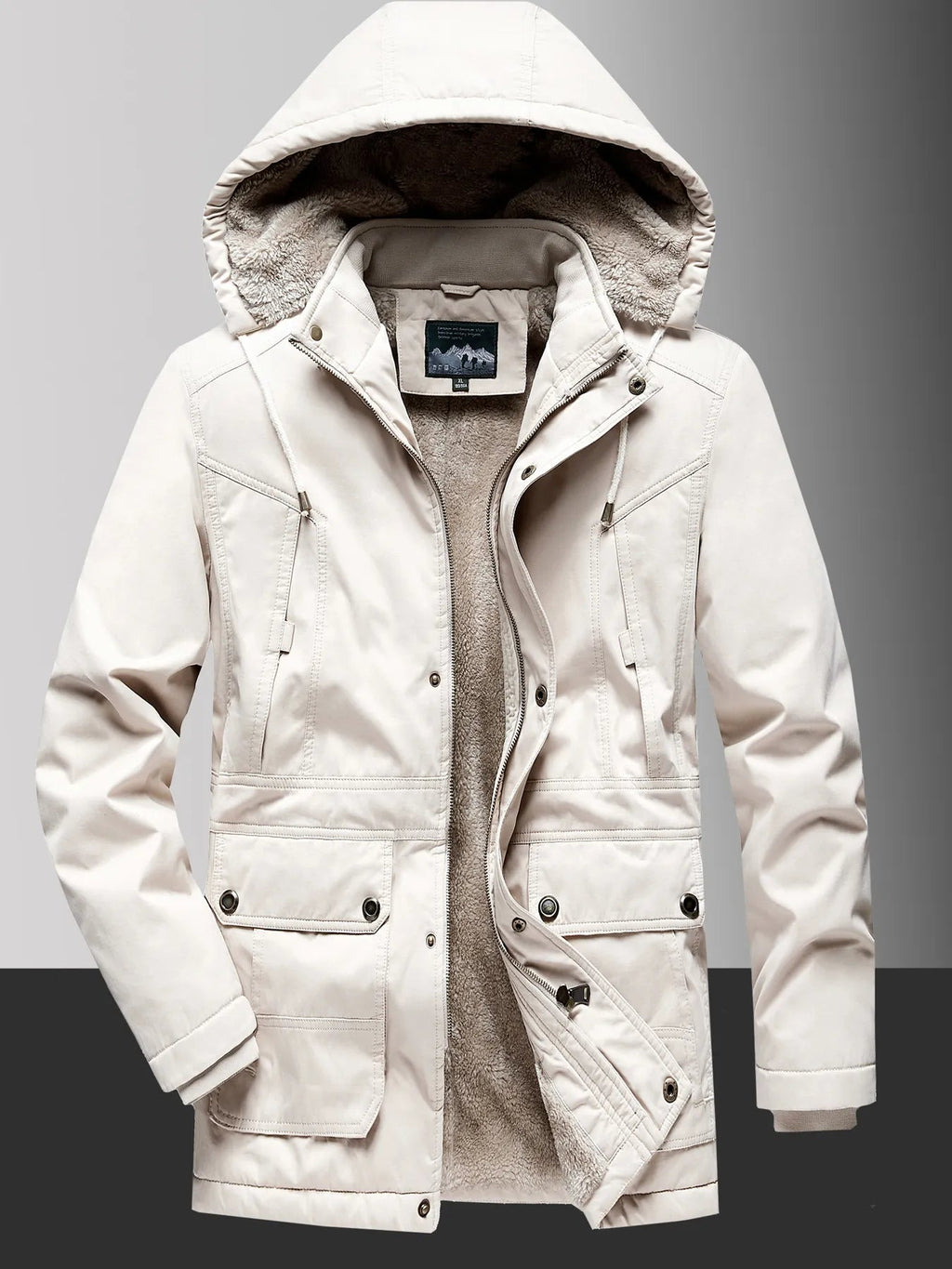 PolarGuard Men's Hooded Plus Coat THRIXINE