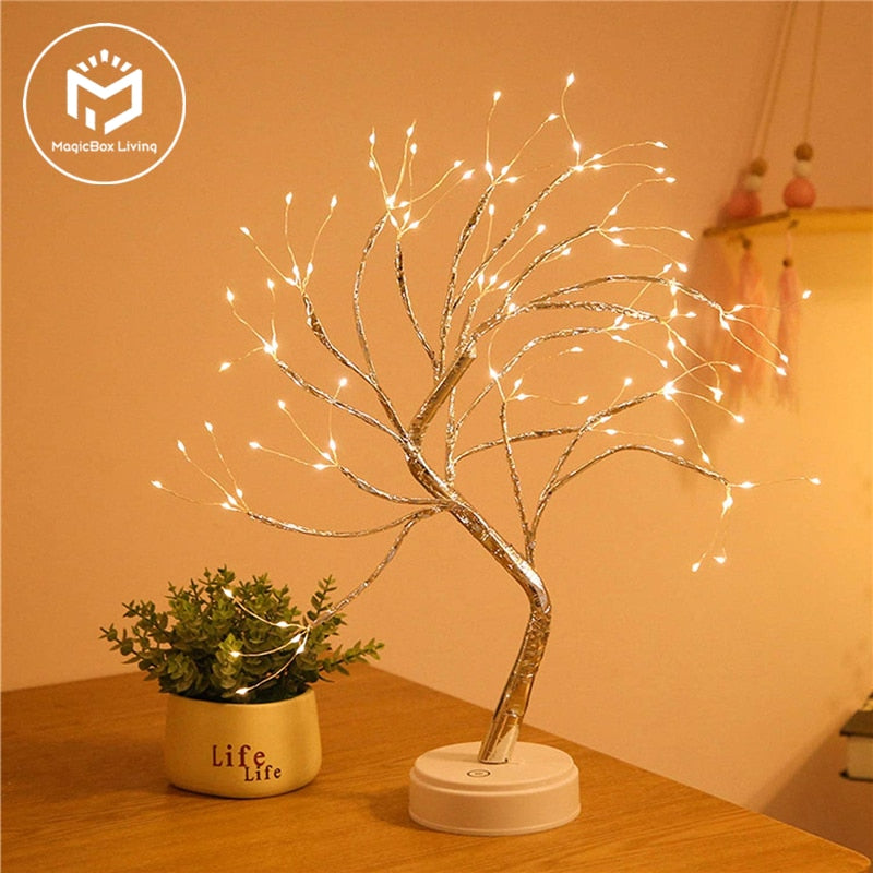 Copper Wire Christmas Tree LED Lamp Pi-Mart
