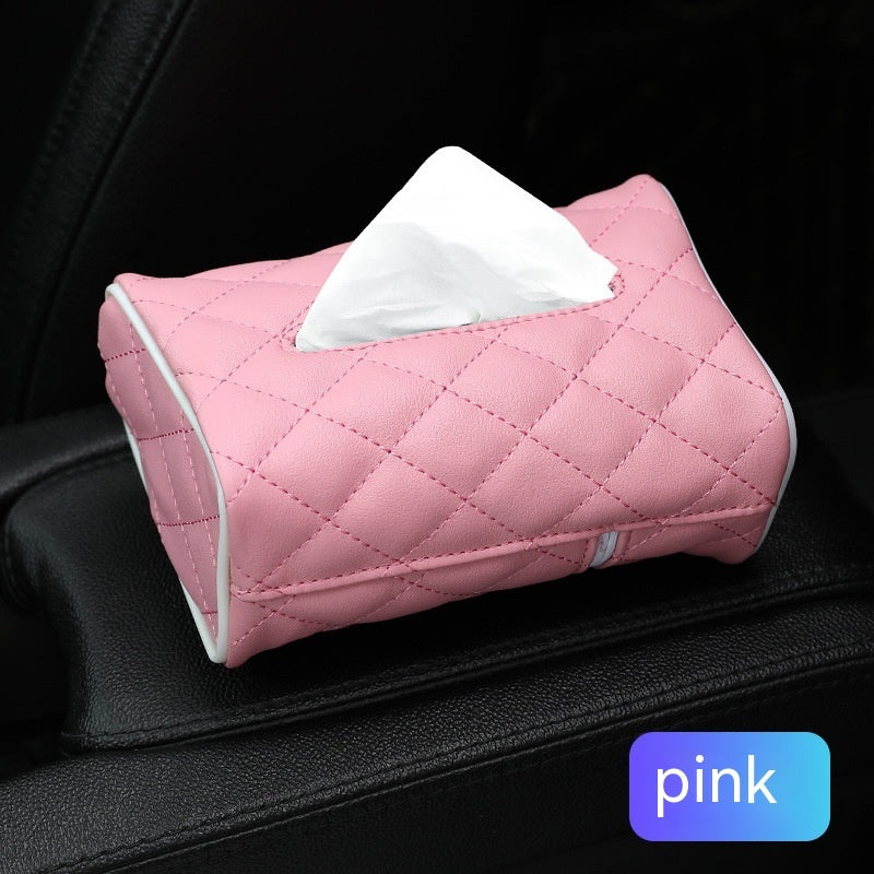 Car Supplies Seat Tissue Box Sun Visor Tissue Bag Armrest Tissue Dispenser Rear Pi-Mart
