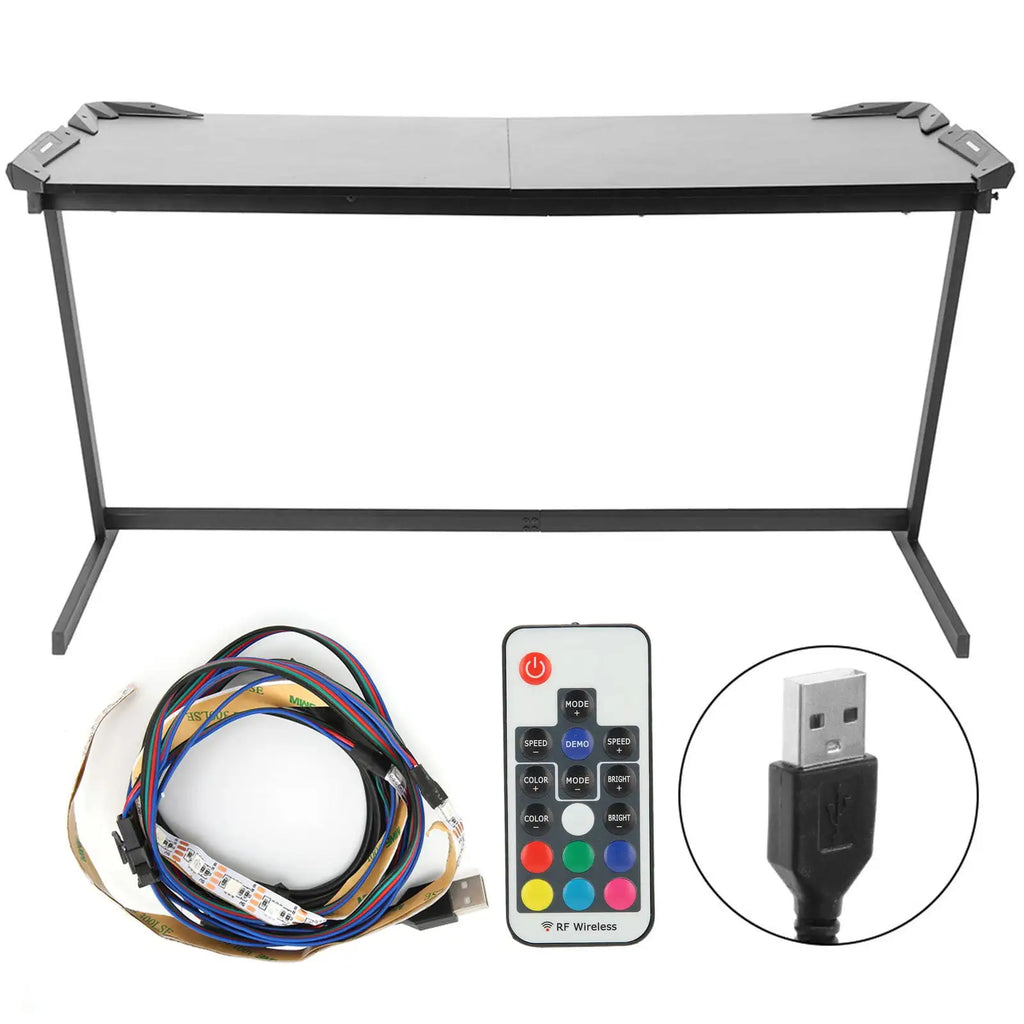Z Shaped Large Computer Table PC Gaming Desk with RGB LED Light Home Furniture Gaming Supplies - SJB-DIAMOND ELITES