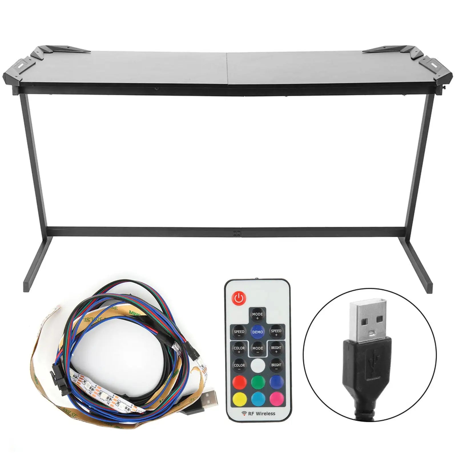 Z Shaped Large Computer Table PC Gaming Desk with RGB LED Light Home Furniture Gaming Supplies - SJB-DIAMOND ELITES