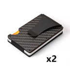 Durable Carbon Fiber Wallet for Men and Women, Aluminum Alloy Card Holder & Money Clip - SJB-DIAMOND ELITES