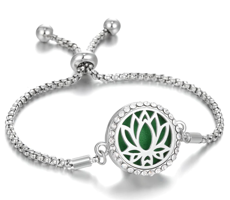 Hollow Stainless Steel Adjustable Aromatherapy Bracelet Jewelry Pi-Mart